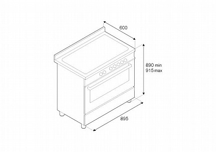 ���� ���� ����� Bertazzoni ��� AMS95C61LBNE