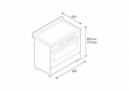 ���� ���� ����� Bertazzoni ��� AMS95C61LCR