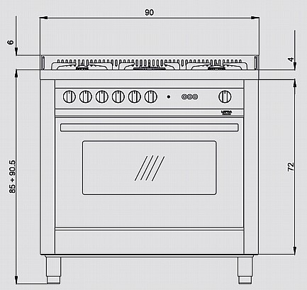 ���� ����� Lofra ����� ��� PG96MFT/5I INDUCTION