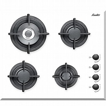 כיריים גז זכוכית לבנה Sauter סאוטר דגם SHG8010W כיריים גז זכוכית לבנה Sauter סאוטר דגם SHG8010W