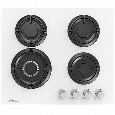 כיריים גז 4 להבות Midea מידאה דגם 60GH503-W זכוכית לבנה כיריים גז 4 להבות Midea מידאה דגם 60GH503-W זכוכית לבנה