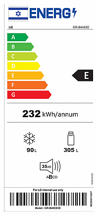 ���� ����� ����� 395 ���� LG No Frost ��� GR-B445XE *����� ����� �� ������ ����� ������*
