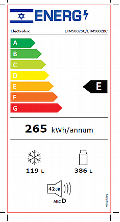 ���� ����� ����� 505 ���� Electrolux ���������� ��� NutriFresh Inverter ETM5002BC ������� ������