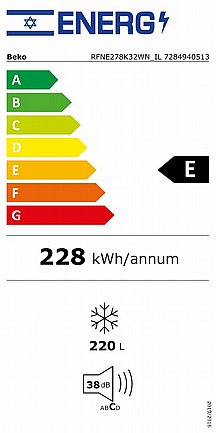 ����� 6 ������ 220 ���� Beko ��� RFNE278K32WN *����� ����� �� ������ ����� ��������*