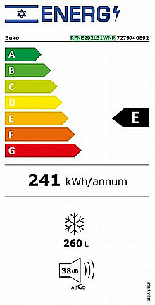 ����� 7 ������ 260 ���� Beko ��� RFNE292L31WNP ������� *����� ����� �� ������ ����� ��������*