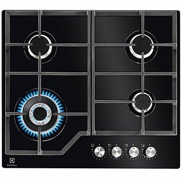 כיריים גז זכוכית 4 מבערים Electrolux אלקטרולוקס דגם KGG64362K כיריים גז זכוכית 4 מבערים Electrolux אלקטרולוקס דגם KGG64362K