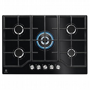 כיריים גז זכוכית 5 מבערים Electrolux אלקטרולוקס דגם KGG75362K כיריים גז זכוכית 5 מבערים Electrolux אלקטרולוקס דגם KGG75362K