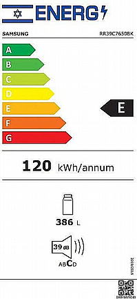 ���� 60 �"� SAMSUNG ������ ��� RR39C7650BK ����� ���� ������