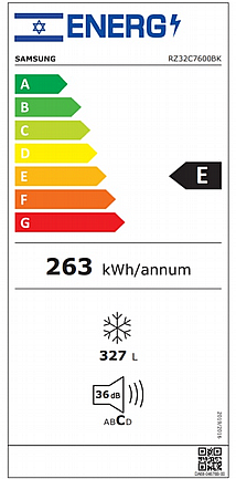 ����� 327 ���� �� ��� Samsung ������ ��� BeSpoke RZ32C7600BK ����� ���� ������