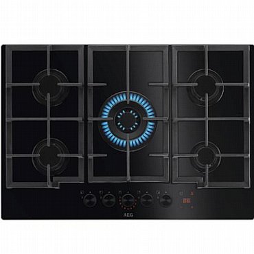 כיריים גז זכוכית שחורה 5 להבות AEG אאג דגם HKB75341NB כיריים גז זכוכית שחורה 5 להבות AEG אאג דגם HKB75341NB