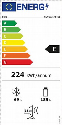 ���� �������� ����� ����� 254 ���� Beko ��� ��� RCNE275K54BI