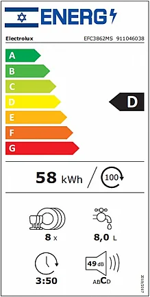 ���� ���� �� ���� Electrolux ���������� ��� EFC3862MS *����� ����� �� ������ ����� �������*