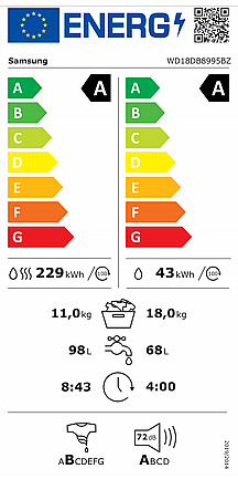 ����� ����� ��� ���� 18 �"� ������ ����� 11 �"� SAMSUNG ������ ��� WD18DB8995BZ ������ ������ ����� ����