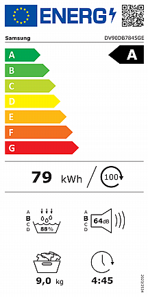 ����� ����� 9 �"� Samsung ������ ��� Bespoke Heat-Pump DV90DB7845GE ������ �"� ������ ����� ����