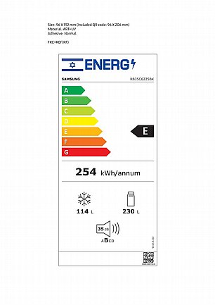 ���� ����� ����� 60 �"� SAMSUNG ������ ��� RB35C6225BK BESPOKE ����� ���� ������