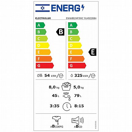 ����� ����� 8 �"� ��� ���� Electrolux ���������� ��� EWF8024D3WC