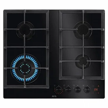 כיריים גז זכוכית 60 ס"מ AEG אאג דגם HKB64341NB כיריים גז זכוכית 60 ס"מ AEG אאג דגם HKB64341NB
