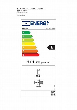 ���� �������� ��� 289 ���� Samsung ������ ��� BRR297235WW ����� ���� ������