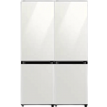 מקרר 4 דלתות קו אפס 120 ס"מ 688 ליטר Samsung סמסונג דגם Bespoke RB35C6225 זכוכית לבנה מקרר 4 דלתות קו אפס 120 ס"מ 688 ליטר Samsung סמסונג דגם Bespoke RB35C6225 זכוכית לבנה