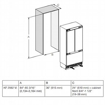 ���� �������� ����� ����� 90 �"� MIELE ���� ��� KF 2982 VI