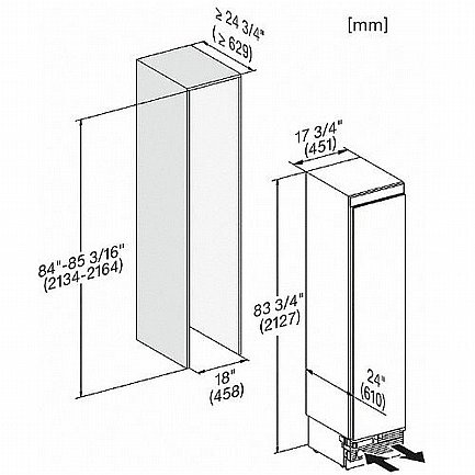 ����� �������� 45 �"� MIELE ���� ��� F2411 VI