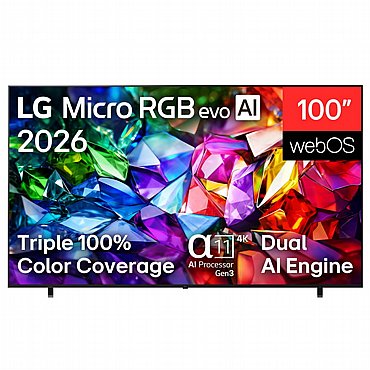 טלוויזיה חכמה LG 4K Micro RGB אל ג'י דגם 100MRGB95B6 טלוויזיה חכמה LG 4K Micro RGB אל ג'י דגם 100MRGB95B6