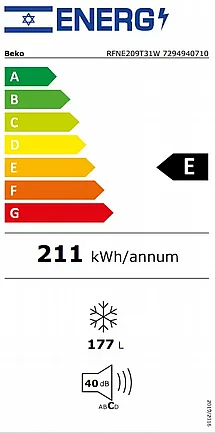����� 5 ���� 177 ���� ��� BEKO RFNE209T31W ��� ���