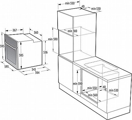 ���� ���� 60 �"� Gorenje ������� ��� BOS67372CLB ����