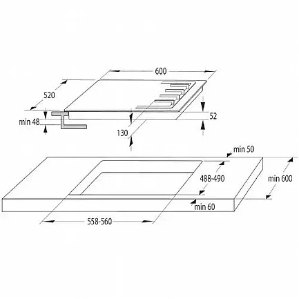 ������ �� 4 ����� 60 �"� GORENJE ������� ��� GW67IL