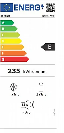 ���� �������� ���� ����� ����� 252 ���� Gorenje ������ ��� NRKI517E42