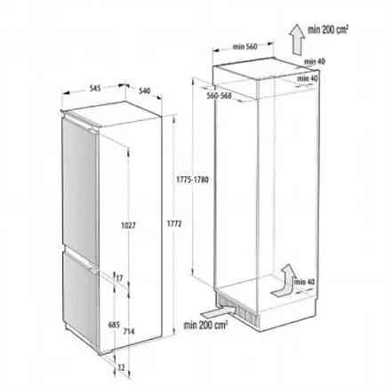 ���� �������� ���� ����� ����� 252 ���� Gorenje ������ ��� NRKI517E42