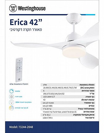 ������ ���� ����������� 42" Erica ��� �� ��� ������ 28W ���� ���� ��� 73244-2848