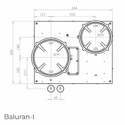 ������ ��������� 2 ������ PITT COOKING ��� ������ ��� BALURAN-INDUCTION