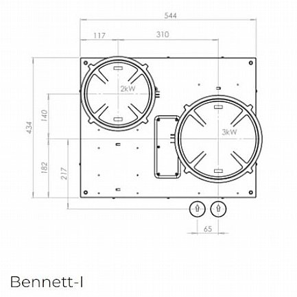 ������ ��������� 2 ������ PITT COOKING ��� ������ ��� BENNETT-INDUCTION