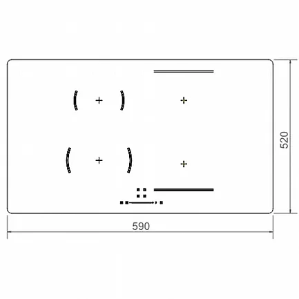 ������ ��������� 60 �"� 4 ������ BERTAZZONI ������� ��� P604I1B26NVS ����