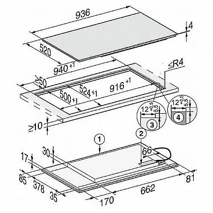 ������ ��������� 5 ����� �����  MIELE ���� ��� KM7594FL