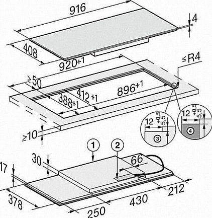 ������ ��������� 91 �"� Miele ���� ��� KM 7684-1 FL 
