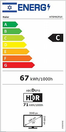 �������� "75 4K Google TV QD-MIni Led ��� Haier ����� ��� H75M92FUX